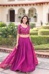KA 5053 Fendi Silk Lehenga With Blouse Dupatta Wholesale Online